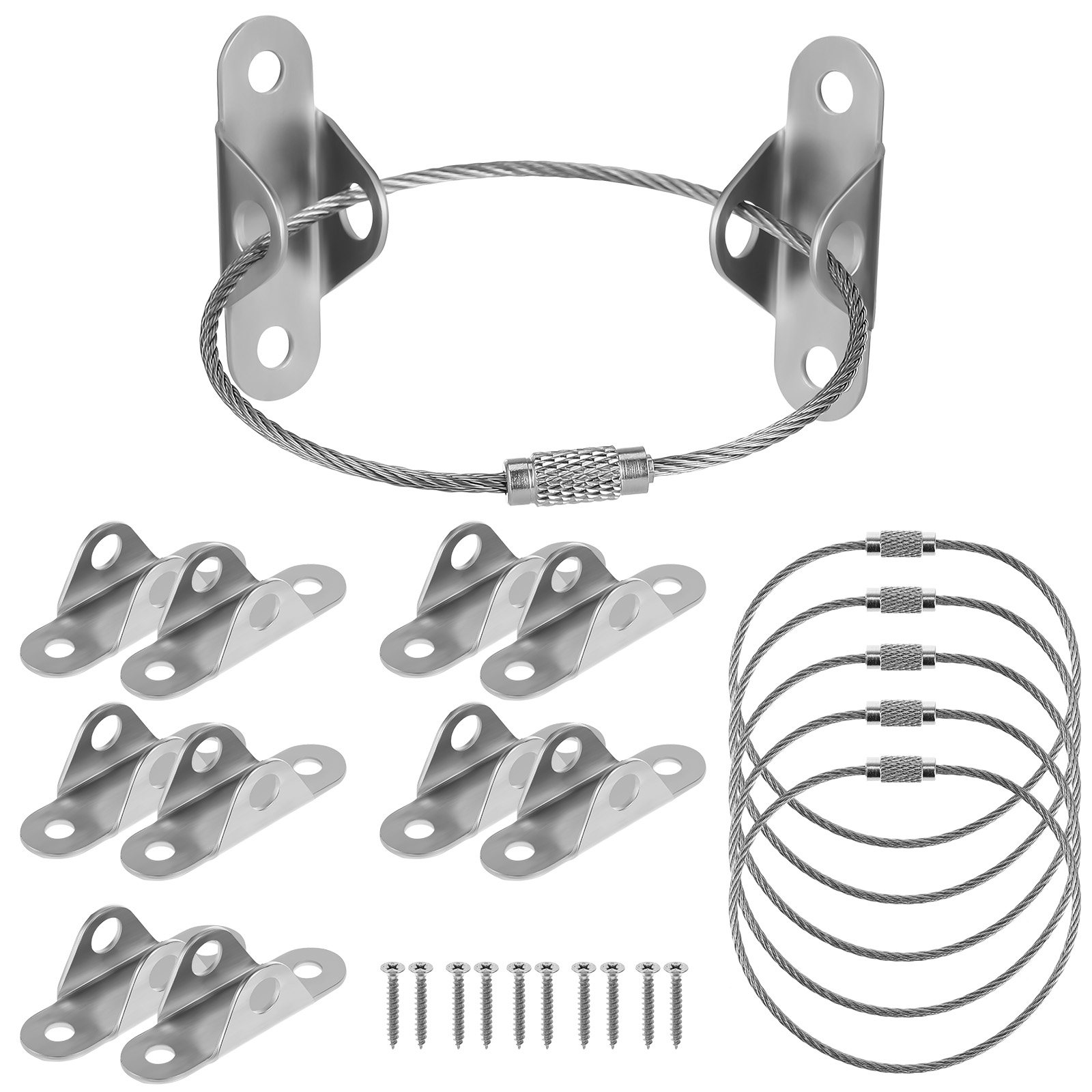 6セット 家具を壁に固定するアンカーセット 多用途の転倒防止 - Earthquake Anchor Strap のレビューと価格
