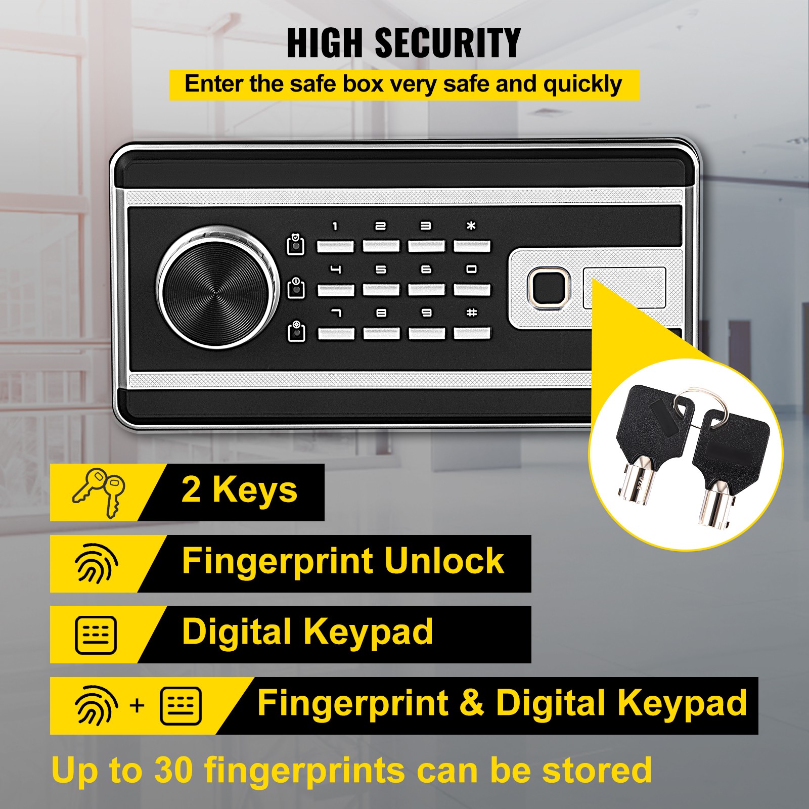 金庫ロックセキュリティ 2.1 立方フィートデジタル金庫キー - Lockbox Key Secure のレビューと価格
