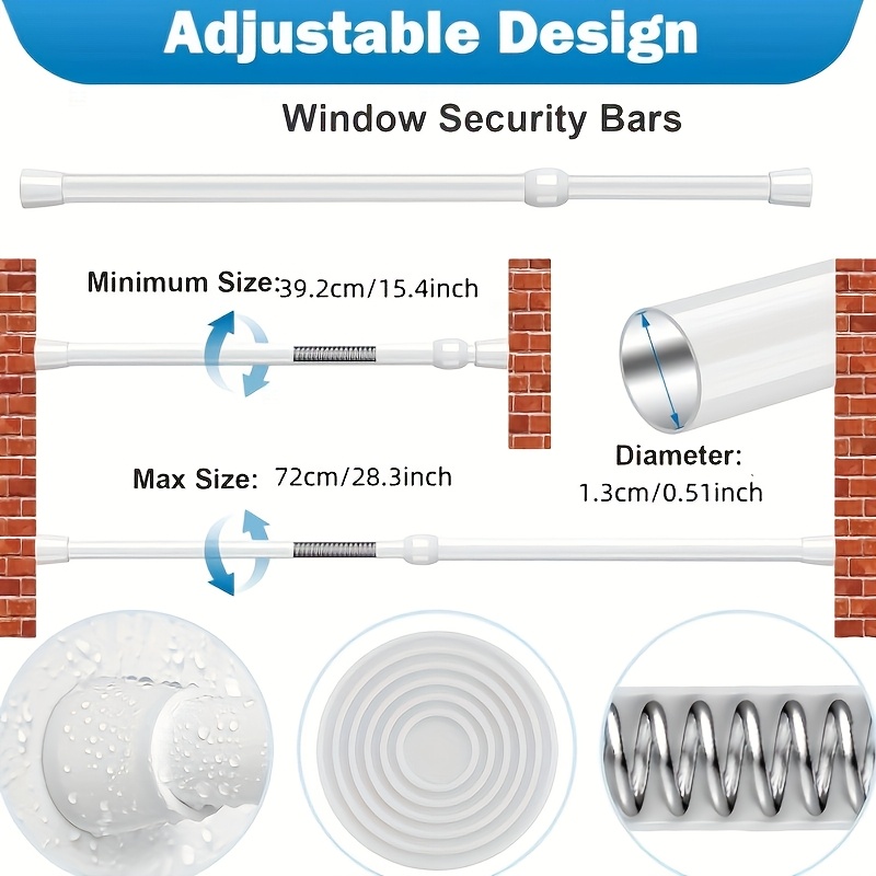 調整可能な安全バー 磨き上げられた金属製の調整可能な窓＆ガラ - Window Lock Bar のレビューと価格