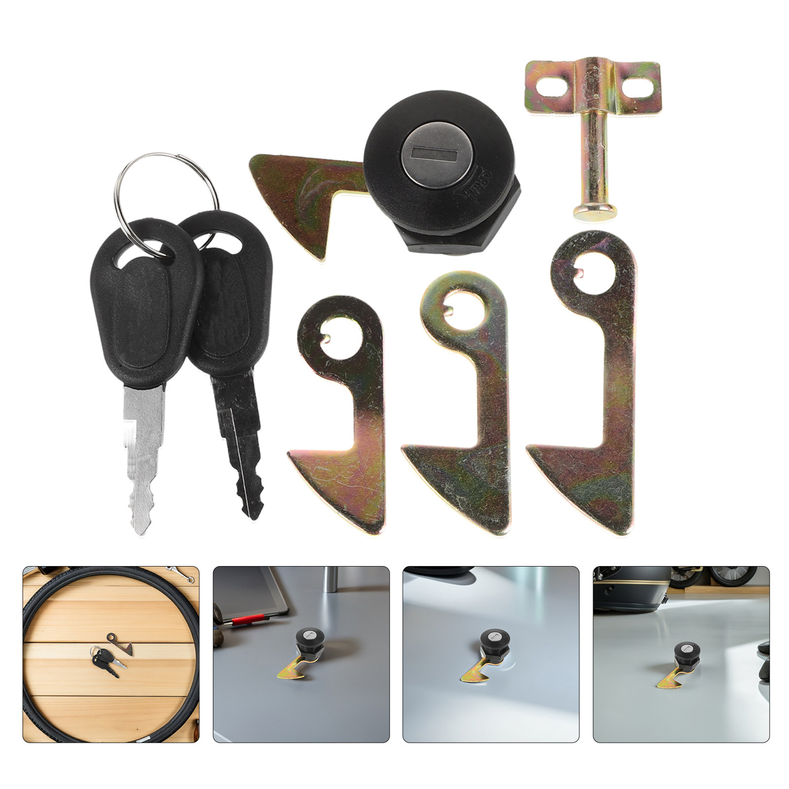 電動バイク用トランクロックセット2個セット、耐候性亜鉛合金製 - Lockbox Key Secure のレビューと価格