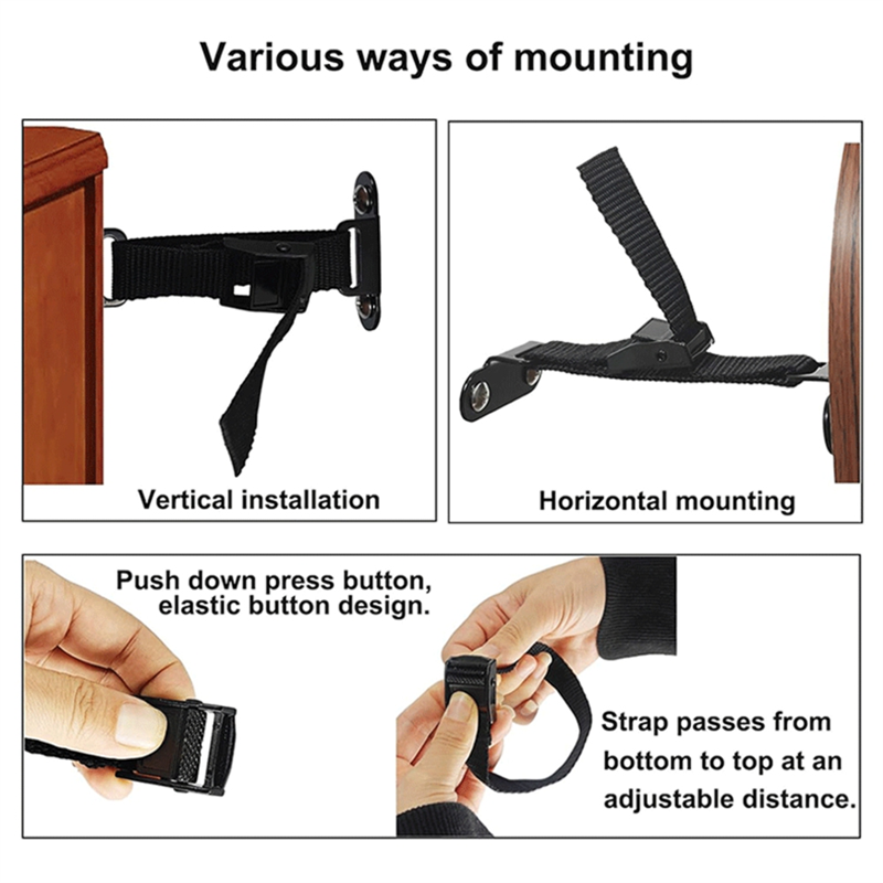 ABYP 高耐久家具アンカー (2 セット)、転倒防止壁取り - Earthquake Anchor Strap のレビューと価格